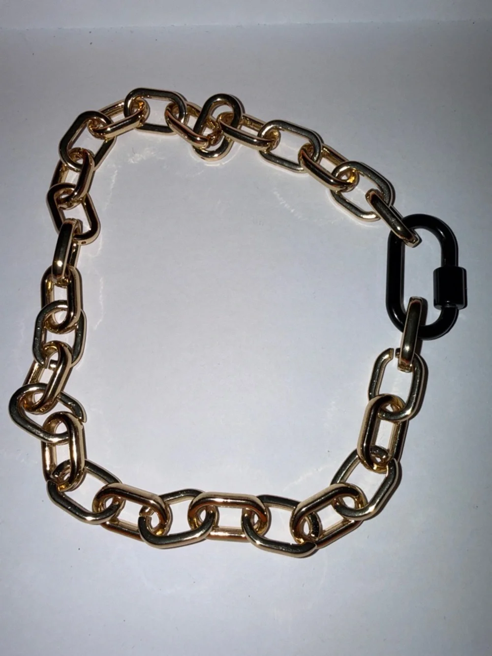 Allie+Bess Joan Gold tone Chain Link Necklace and Bracelet Set